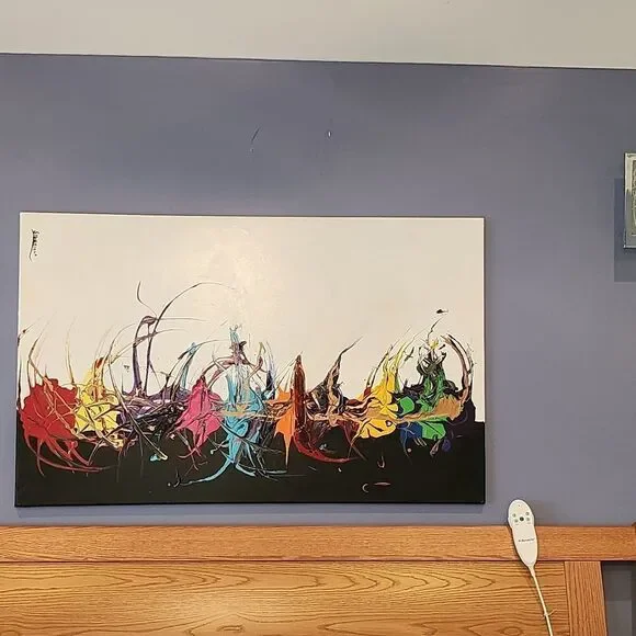 Abstract Multicolor Canvas Art - Picture 1 of 4